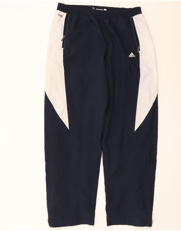 Adidas Mens Tracksuit Trousers XL  Navy Blue Colourblock Polyester