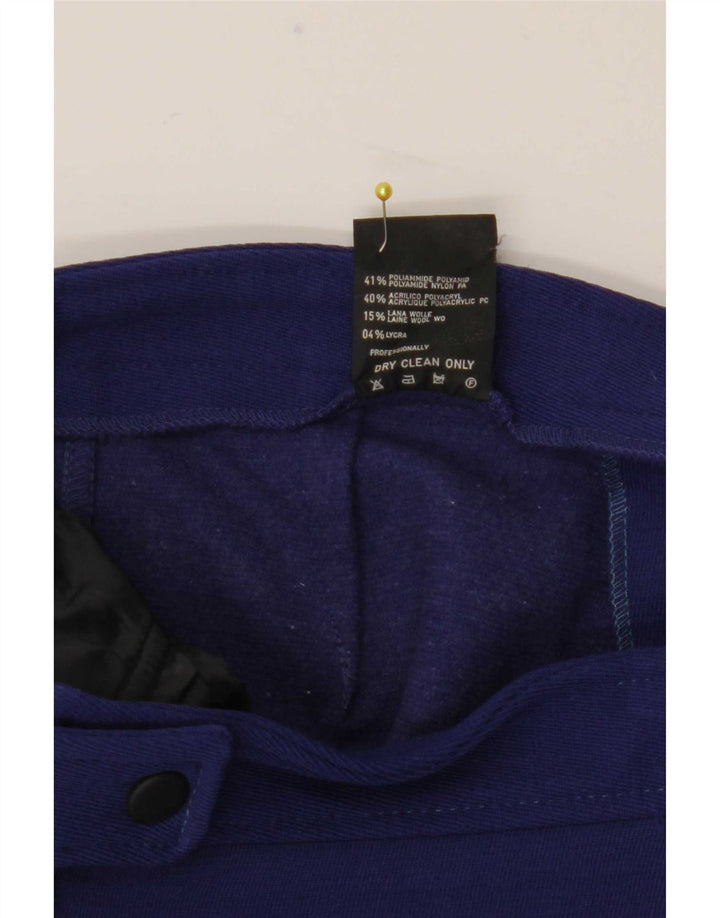 Elviana Womens Stirrup Windbreaker Trousers IT 46 Large Blue Polyamide