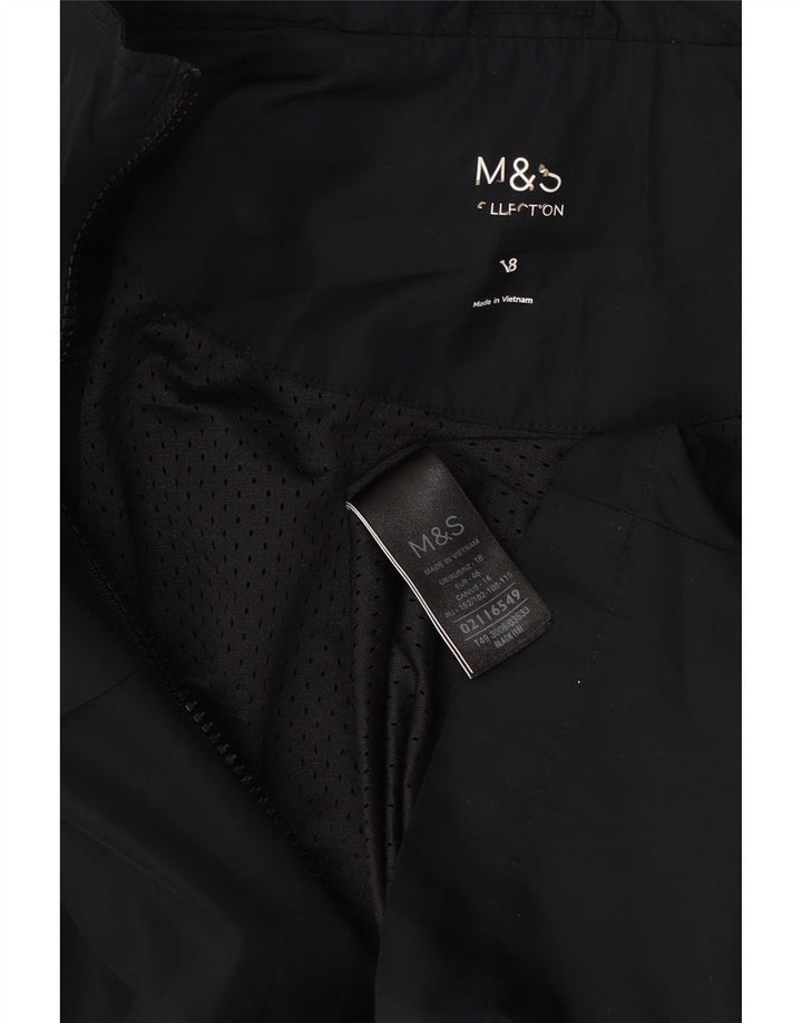 Marks & Spencer Womens Hooded Oversized Rain Jacket UK 18 XL Navy Blue