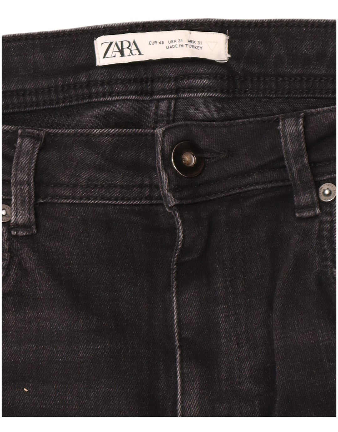 Zara Womens Crop Skinny Jeans EU 40 Medium W31 L25 Grey