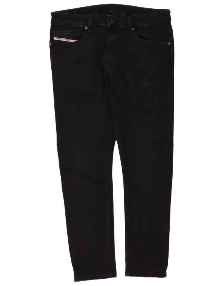 Diesel Mens Slim Jeans W31 L29 Black Cotton