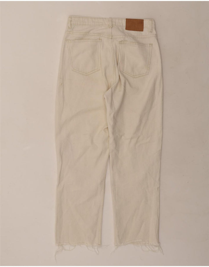 Zara Womens Straight Jeans EU 40 Medium W30 L27 White Cotton
