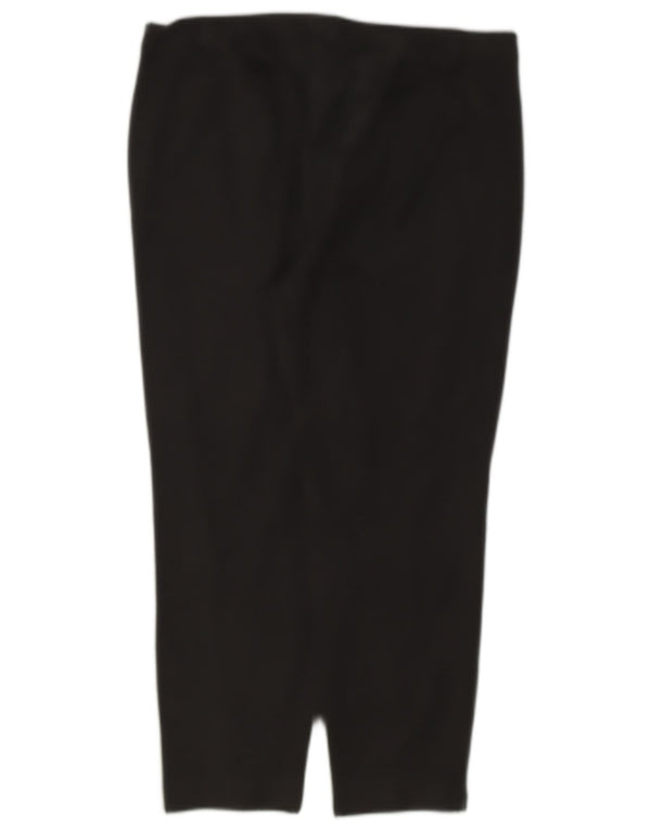Marks & Spencer Womens Crop Suit Trousers UK 16 Large W34 L25 Black