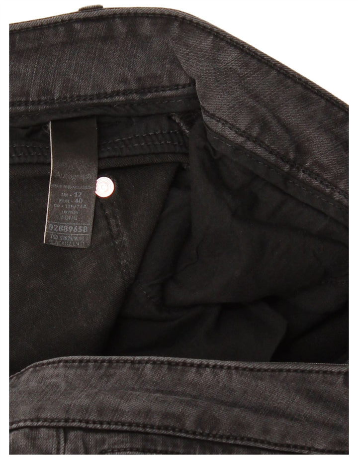 Marks & Spencer Womens Skinny Jeans UK 12 Medium W32 L30 Black