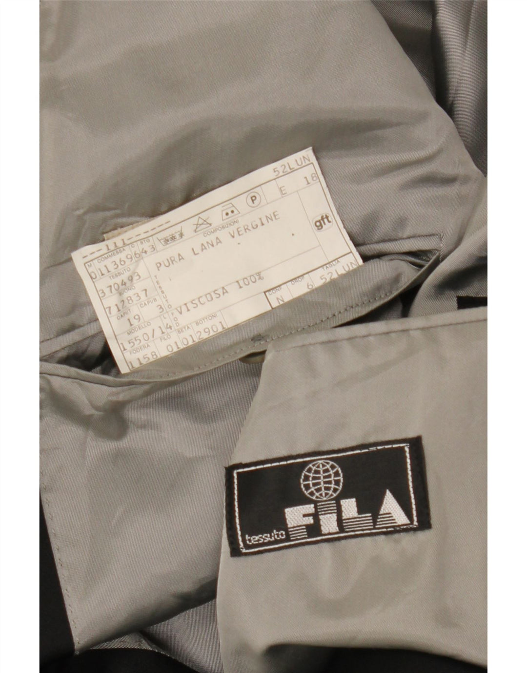 Fila Womens Double Breasted Blazer Jacket IT 52 2XL Black Pinstripe Wool