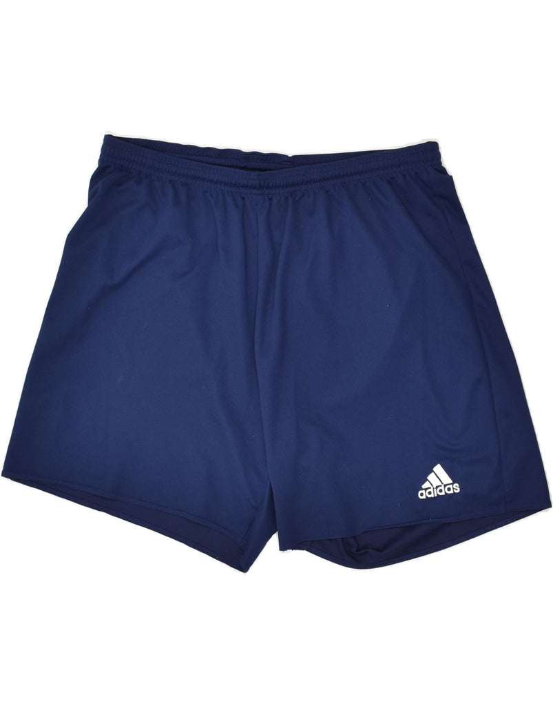 ADIDAS Mens Climalite Graphic Sport Shorts XL Navy Blue Polyester | Vintage Adidas | Thrift | Second-Hand Adidas | Used Clothing | Messina Hembry 