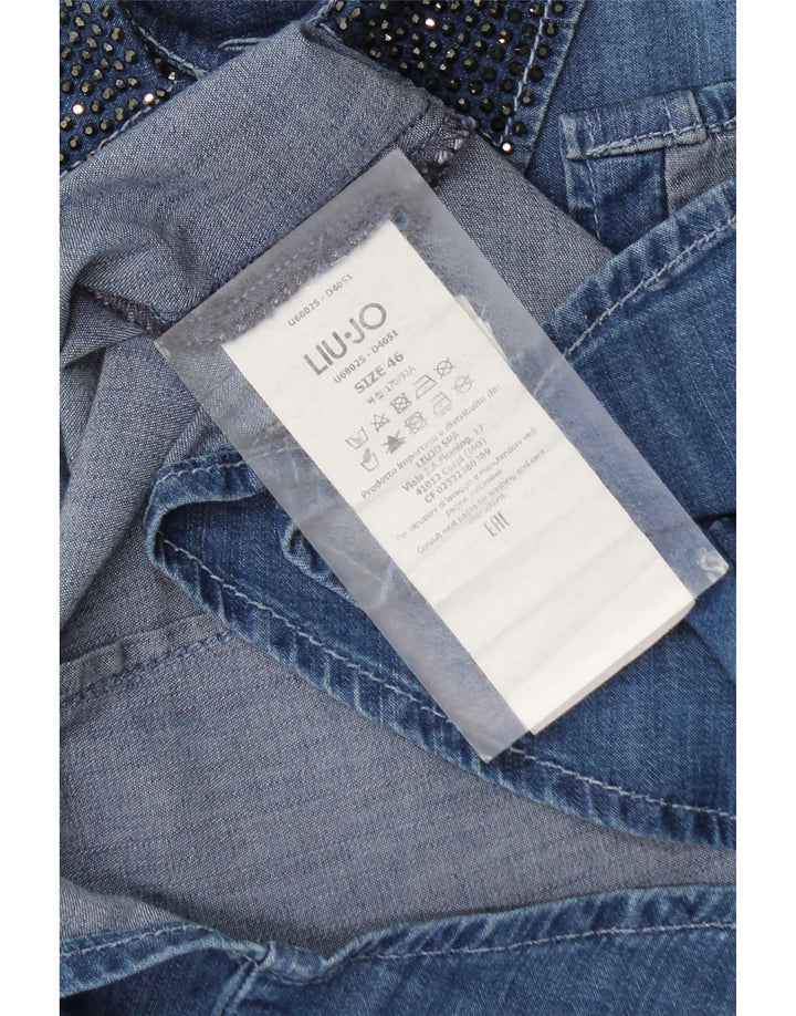 Liu Jo Womens Denim Shirt IT 46 Large Blue Cotton