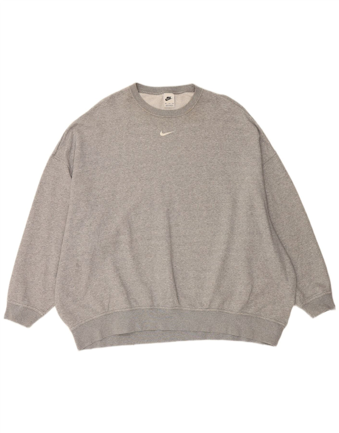 NIKE Mens Loose Fit Sweatshirt Jumper 2XL Grey Cotton