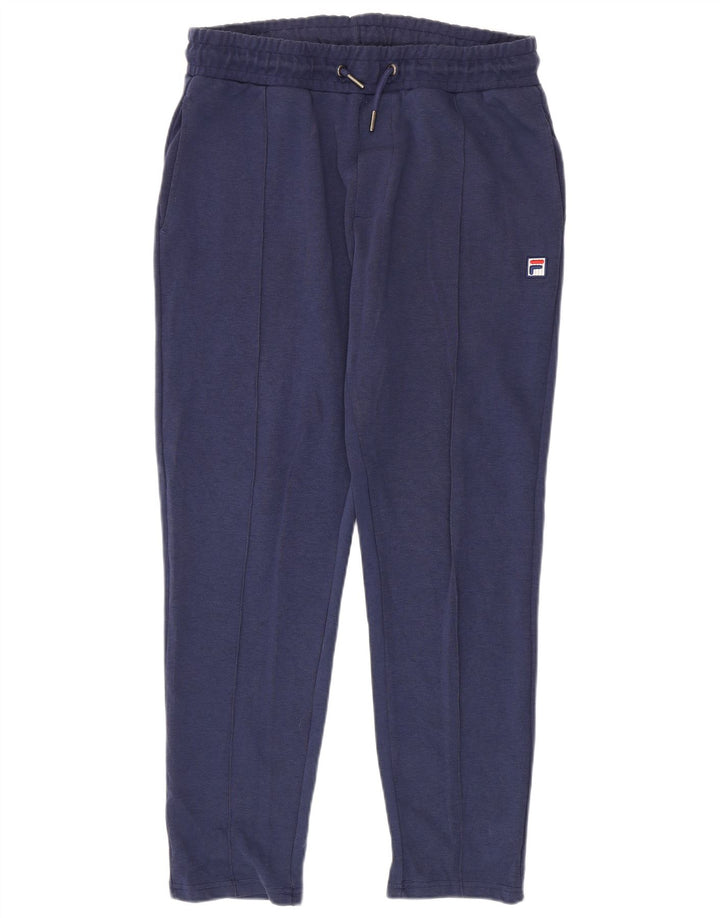 FILA Mens Tracksuit Trousers Large Navy Blue Cotton