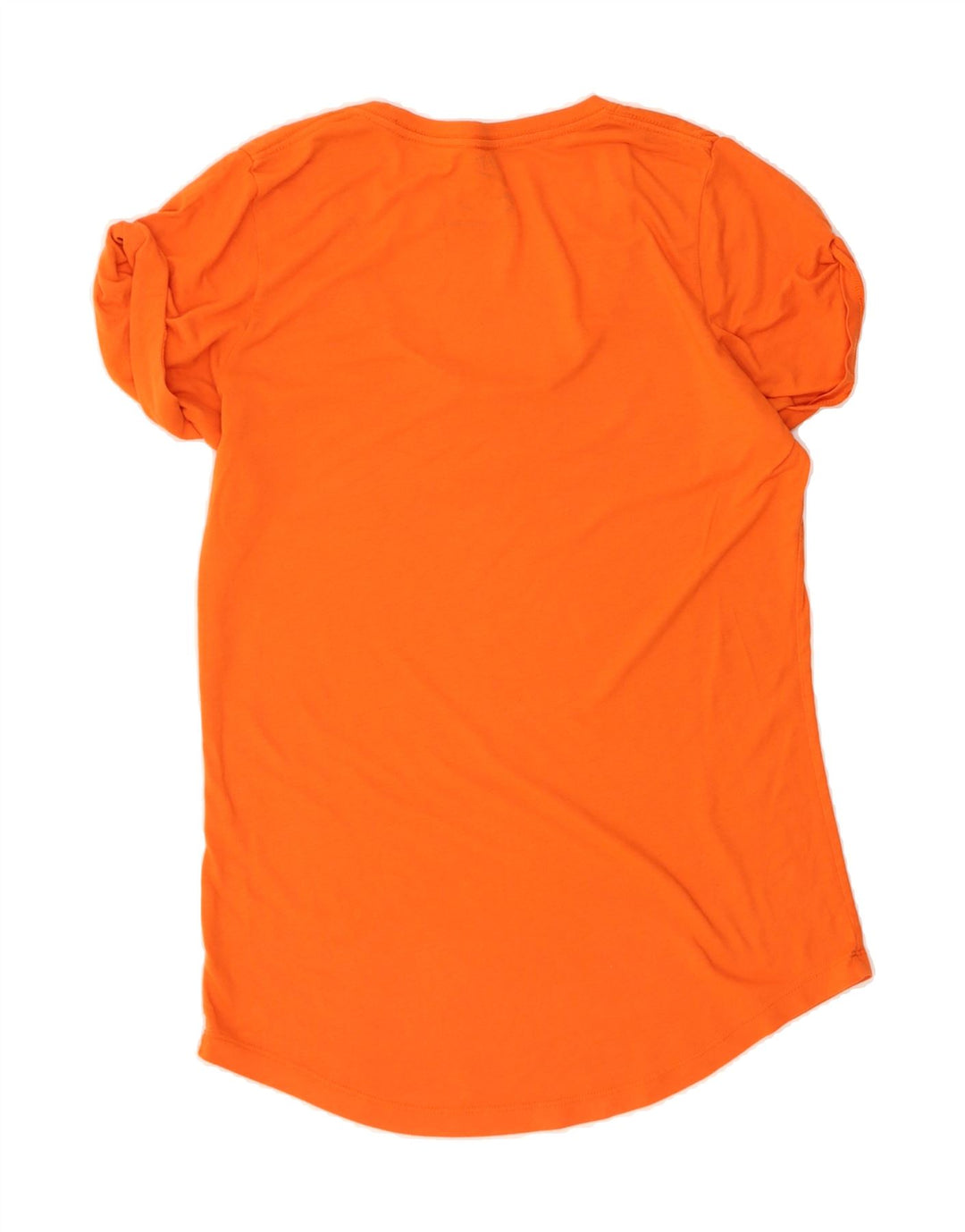 NIKE Womens Slim Fit Graphic T-Shirt Top UK 12 Medium Orange Vintage Nike and Second-Hand Nike from Messina Hembry 