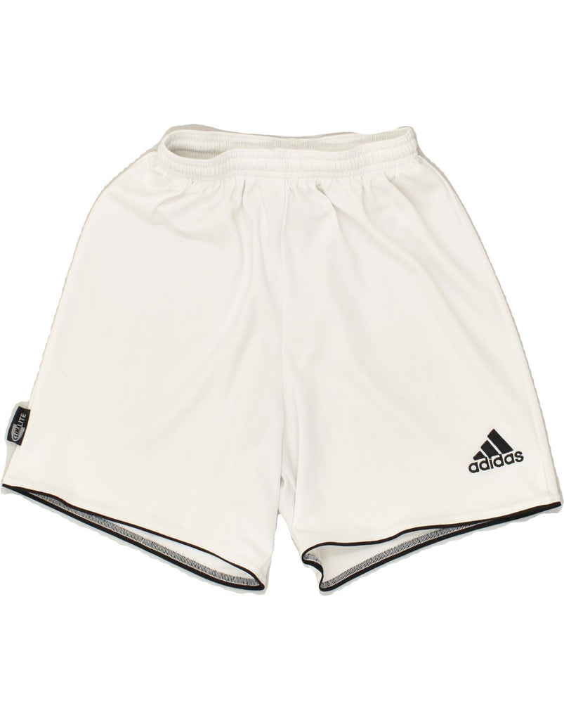 ADIDAS Boys Sport Shorts 5-6 Years XS  White Polyester | Vintage Adidas | Thrift | Second-Hand Adidas | Used Clothing | Messina Hembry 