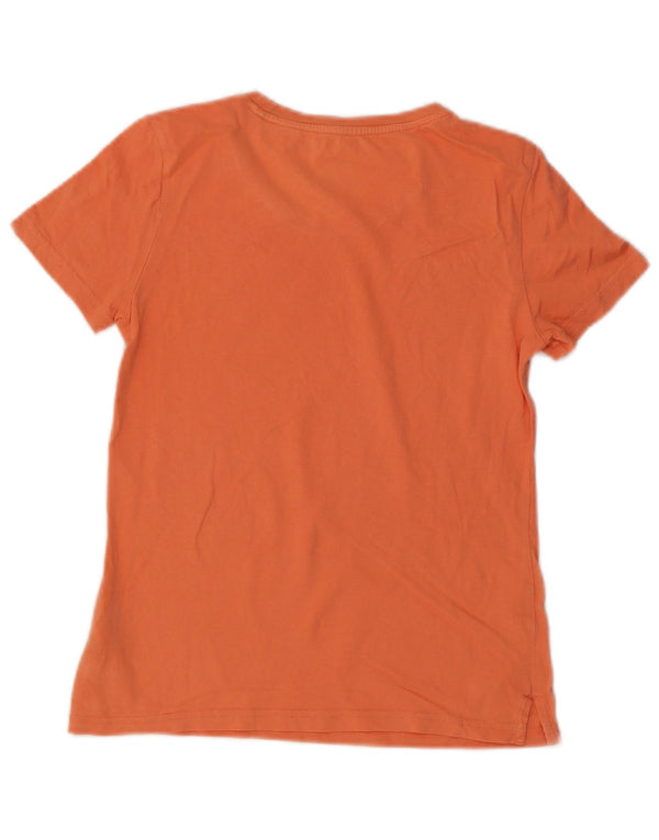 Adidas Womens Graphic T-Shirt Top UK 8/10 Small Orange Cotton