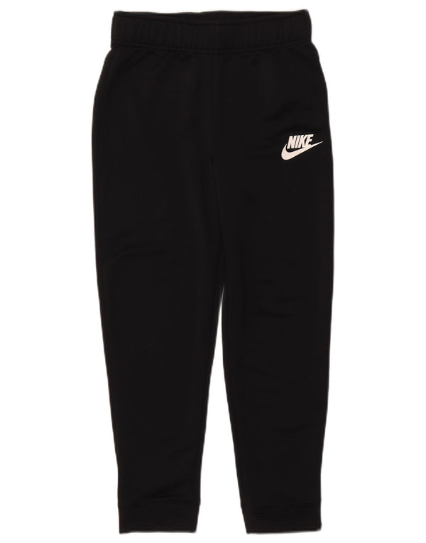 Nike Girls Standard Fit Tracksuit Trousers Joggers 10-11 Years Medium Black
