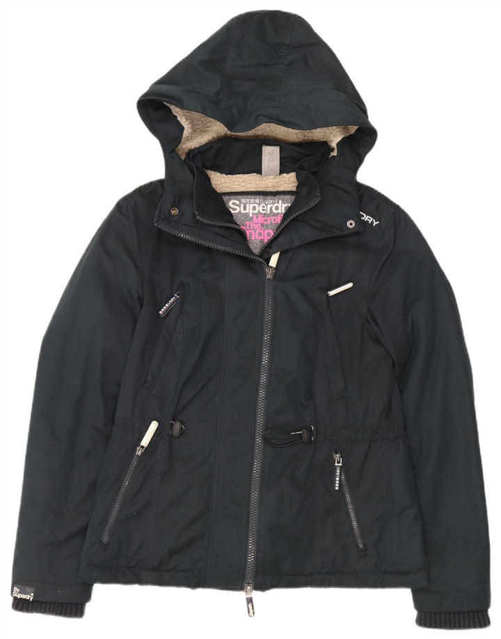 Superdry Womens The windparka Windbreaker Jacket UK 16 Large Navy Blue