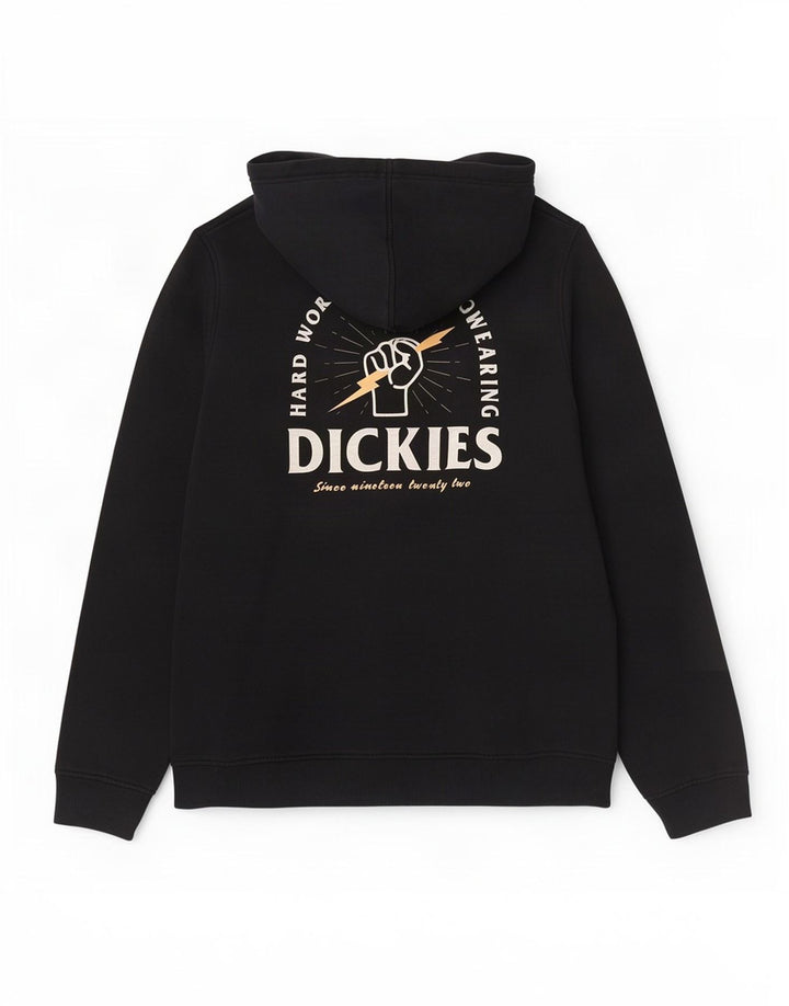 Dickies Mens Graphic Hoodie Jumper Medium Black Cotton