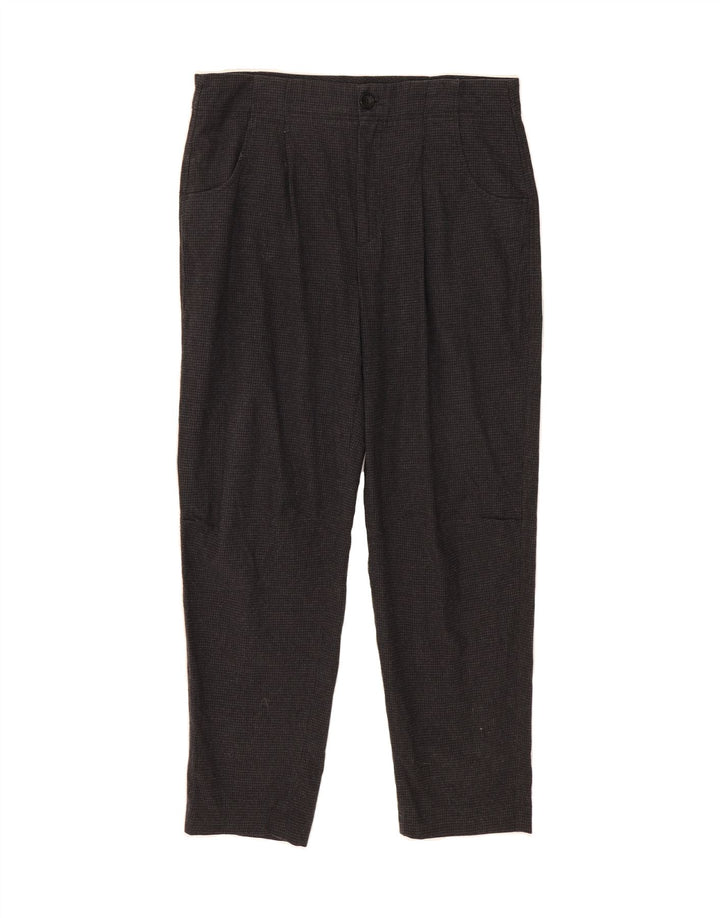 MASSIMO DUTTI Mens Casual Trousers EU 42 Large W34 L28 Grey Houndstooth Vintage Massimo Dutti and Second-Hand Massimo Dutti from Messina Hembry 
