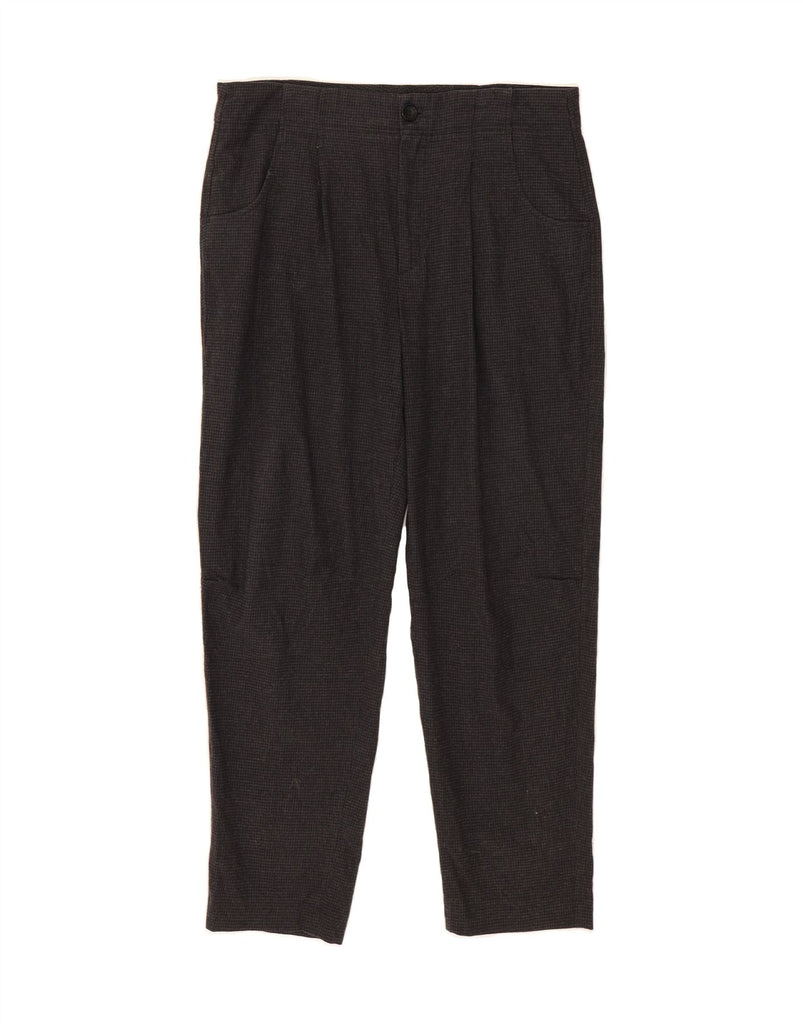 MASSIMO DUTTI Mens Casual Trousers EU 42 Large W34 L28 Grey Houndstooth Vintage Massimo Dutti and Second-Hand Massimo Dutti from Messina Hembry 