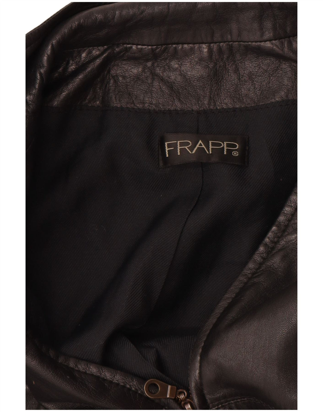 Vintage Mens Leather Gilet UK 36 Small Black
