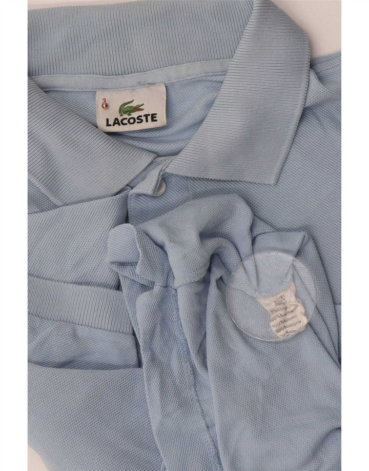 Lacoste Mens Polo Shirt Size 3 Small Blue Cotton