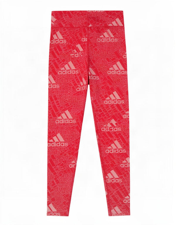 Adidas Girls Graphic Leggings 11-12 Years Pink