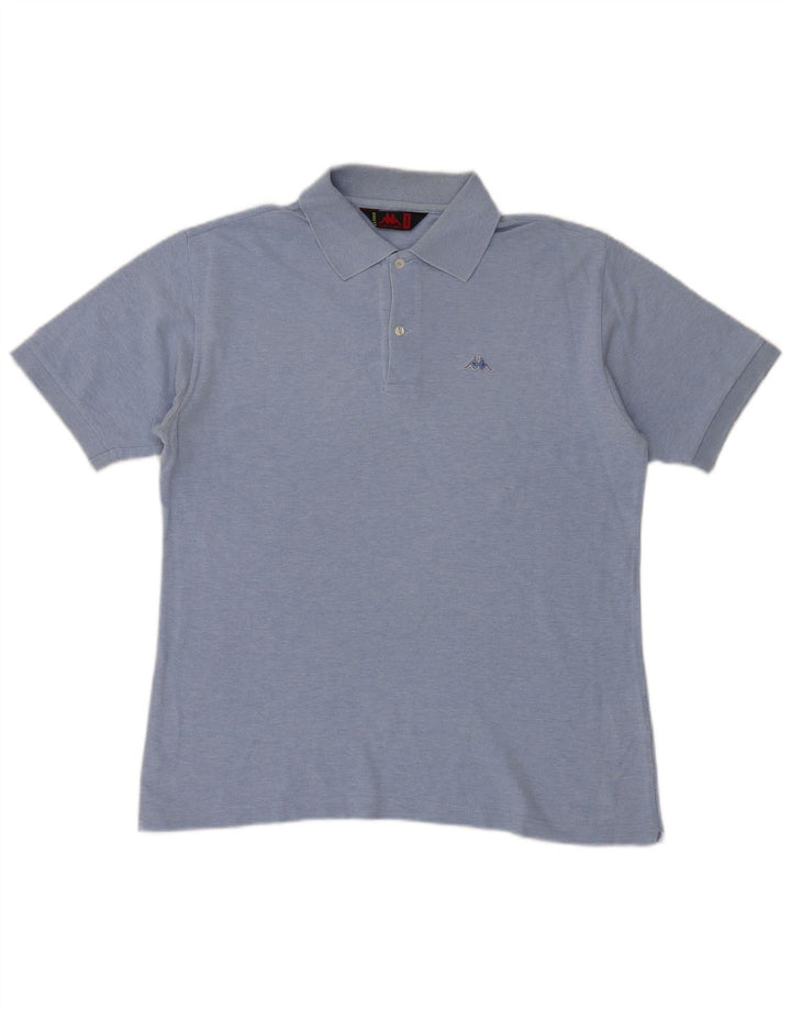 Kappa Mens Polo Shirt Medium Blue Cotton