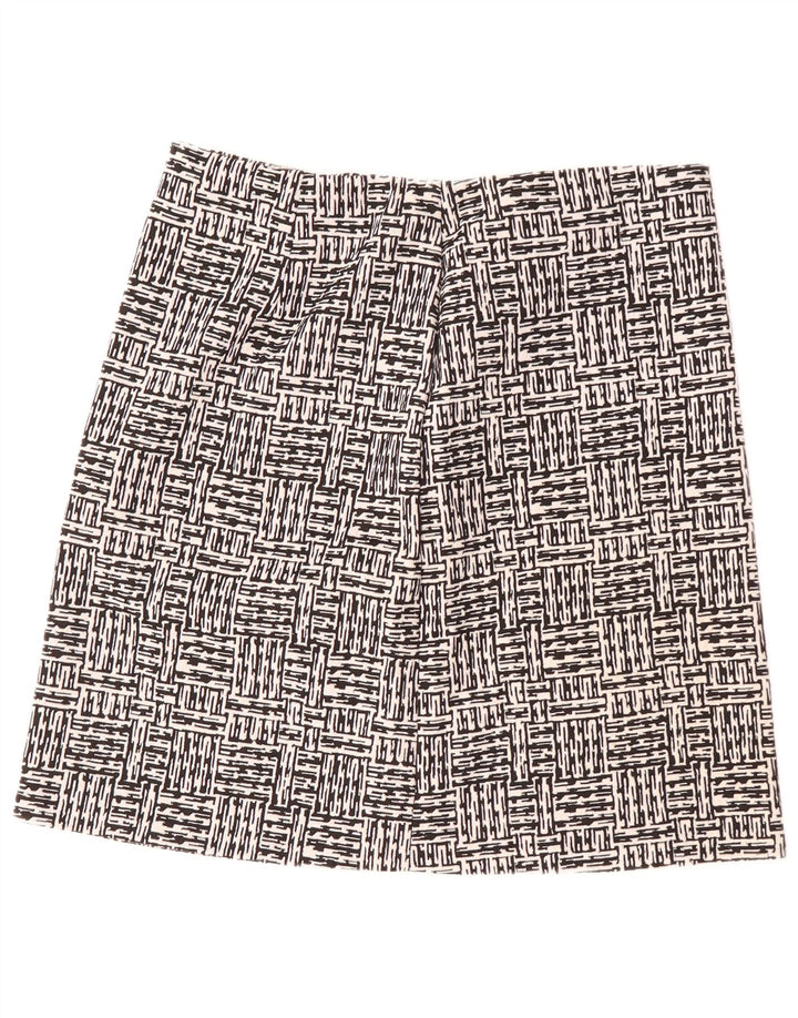 Marks & Spencer Womens A-Line Skirt UK 16 Large W34 Black Geometric