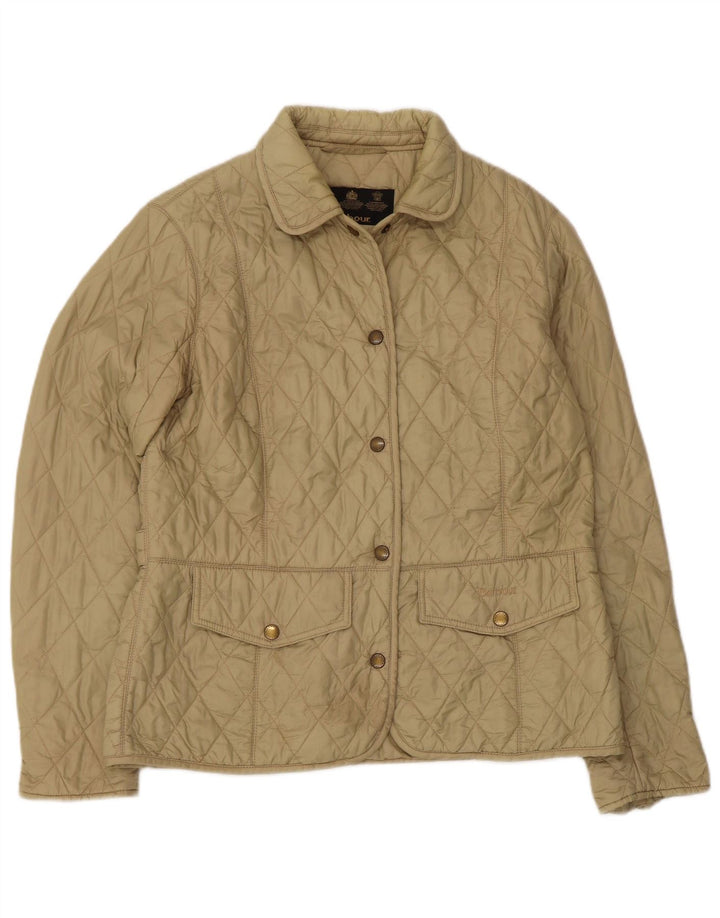 Barbour Womens Quilted Jacket UK 14 Large Green
