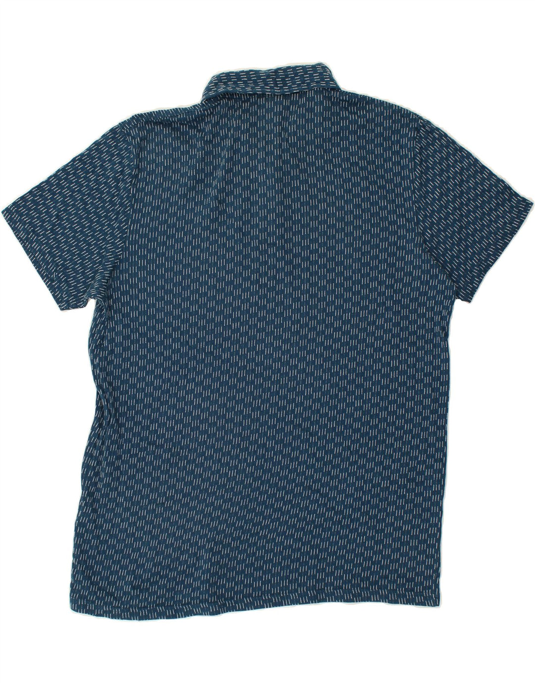 JACK & JONES Mens Abstract Pattern Polo Shirt 2XL Blue Striped Cotton | Vintage Jack & Jones | Thrift | Second-Hand Jack & Jones | Used Clothing | Messina Hembry 