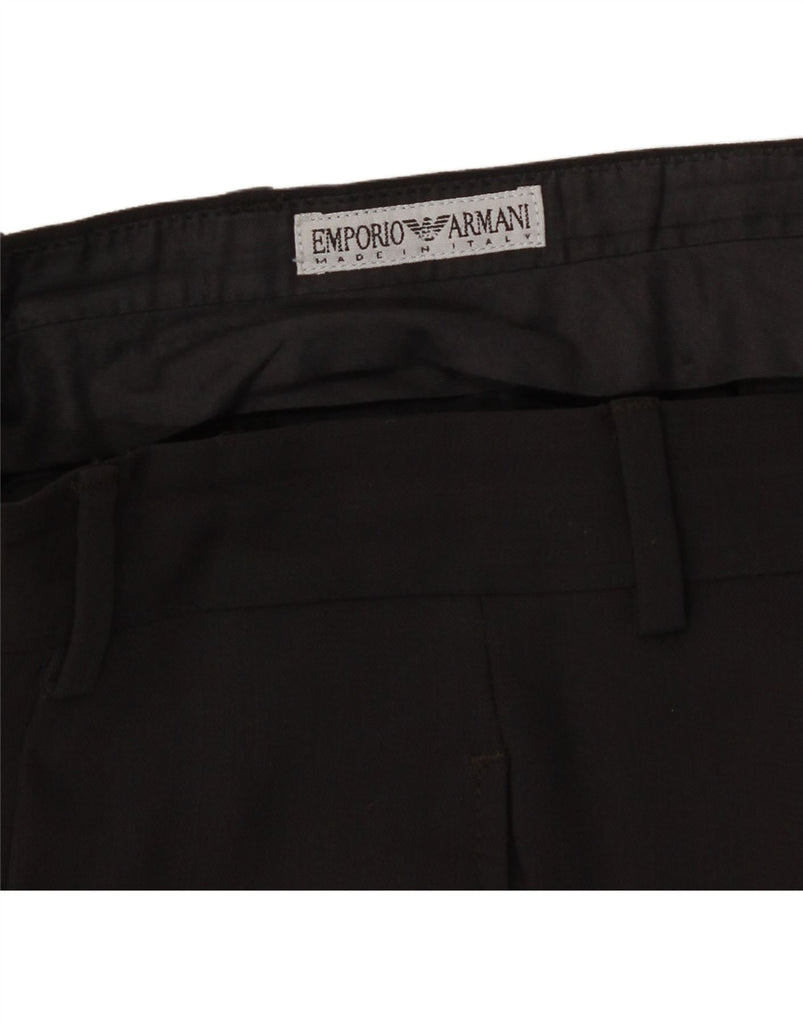 EMPORIO ARMANI Mens Straight Pegged Suit Trousers W30 L31 Black Vintage Emporio Armani and Second-Hand Emporio Armani from Messina Hembry 