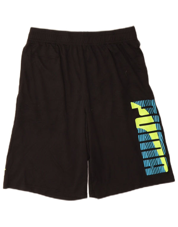 PUMA Boys Graphic Sport Shorts 14-15 Years Large  Black Polyester