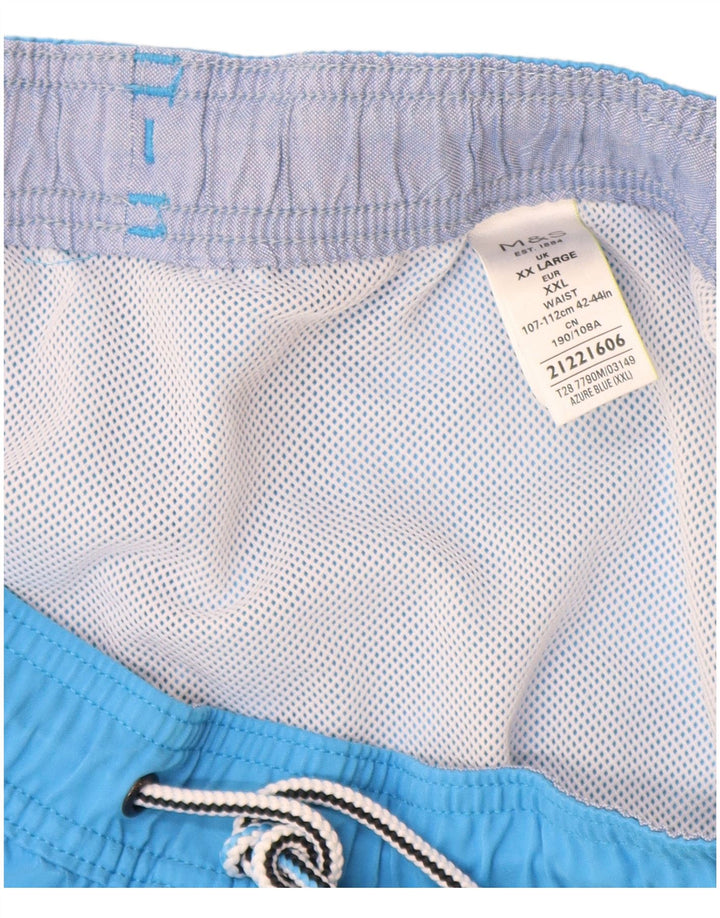 Marks & Spencer Mens Swimming Shorts 2XL  Blue Polyester