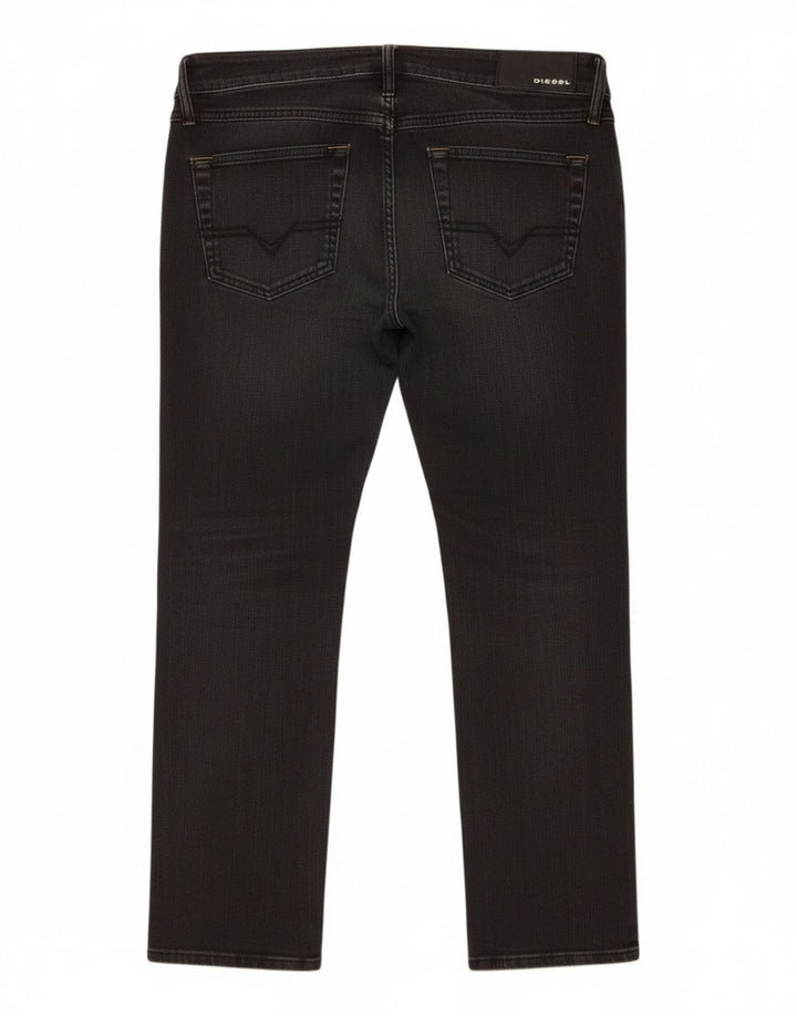 Diesel Womens Matic Stretch Straight Jeans W31 L26 Black Cotton