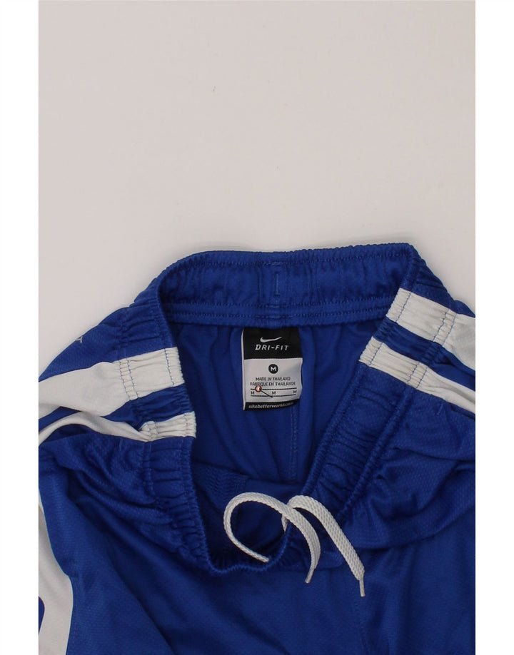 NIKE Boys Dri Fit Sport Shorts 10-11 Years Medium Blue Colourblock Vintage Nike and Second-Hand Nike from Messina Hembry 