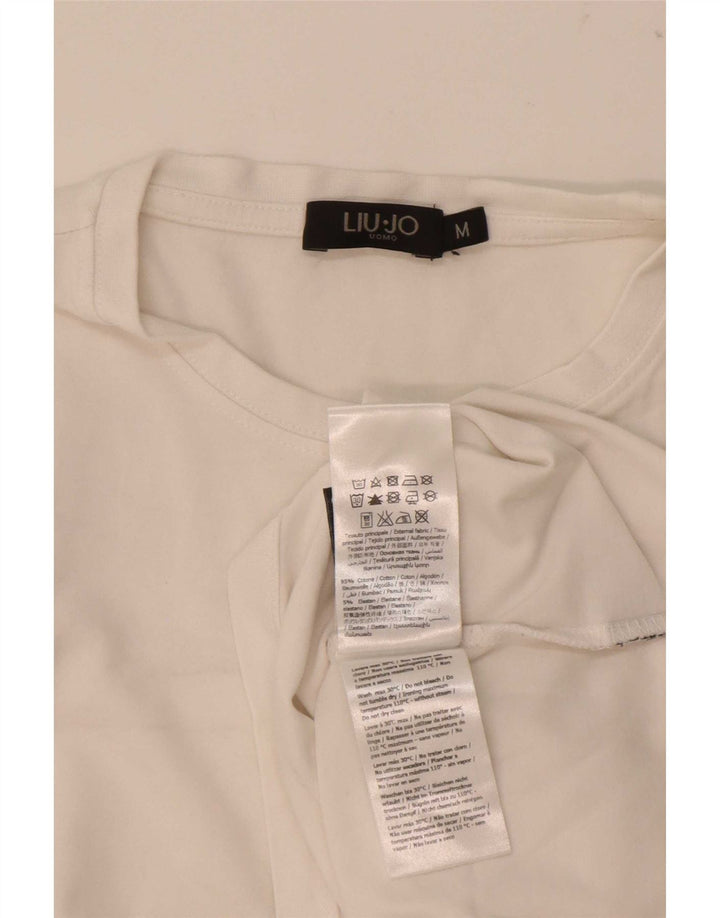 Liu Jo Mens T-Shirt Top Medium White Cotton