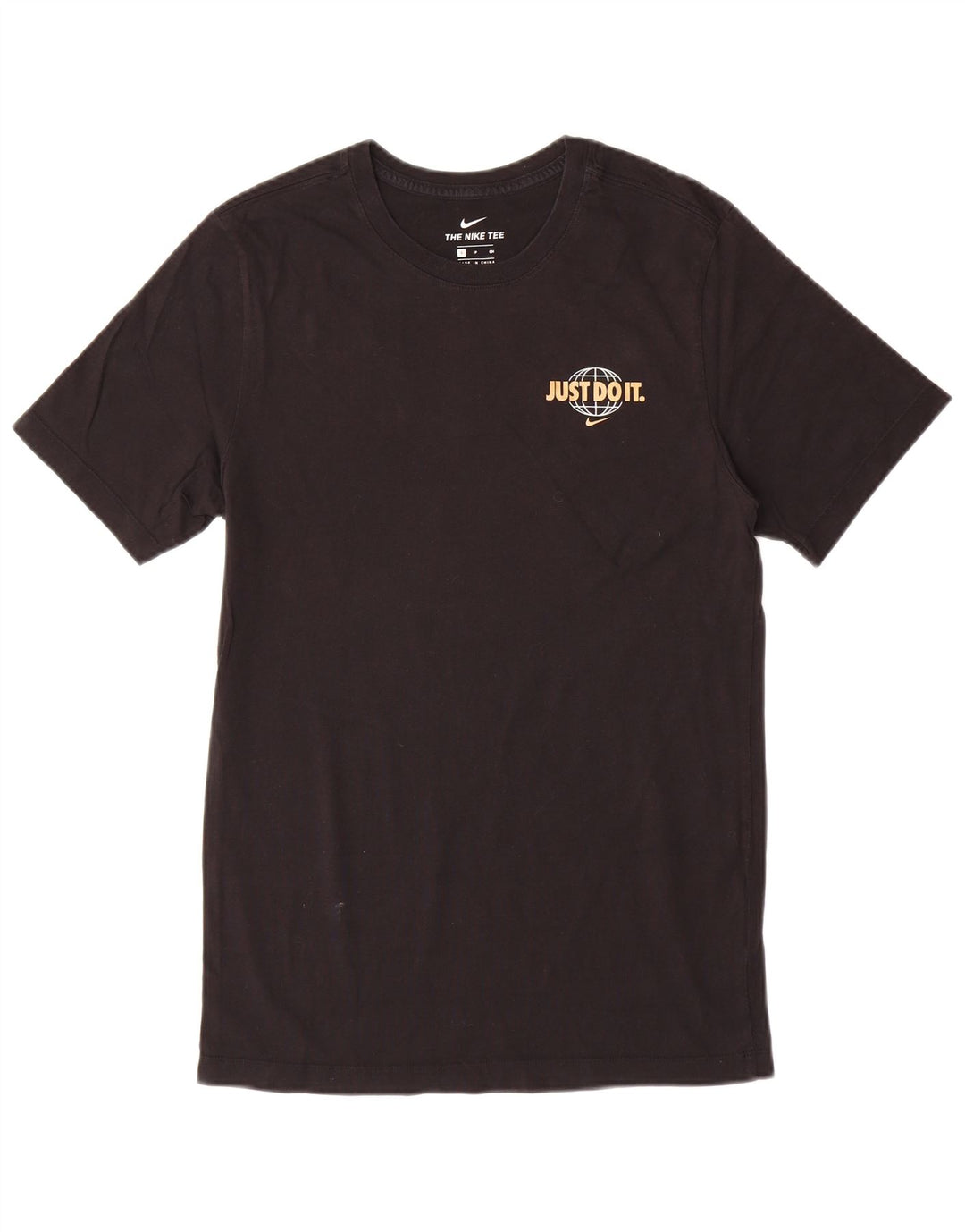 NIKE Mens Graphic T-Shirt Top Small Black Cotton
