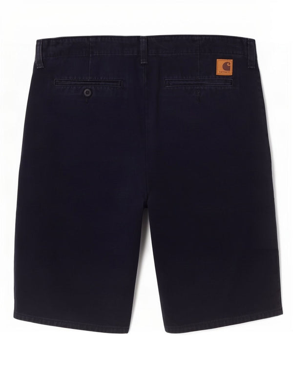 Carhartt Mens Chino Shorts Medium W33 Navy Blue Cotton