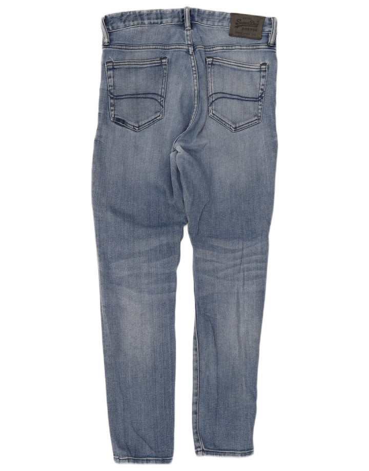 Superdry Mens Skinny Jeans W32 L32 Blue Cotton