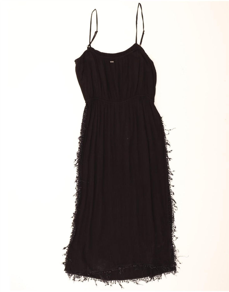 O'NEILL Womens Slip Dress UK 12 Medium Black Viscose Vintage O'Neill and Second-Hand O'Neill from Messina Hembry 
