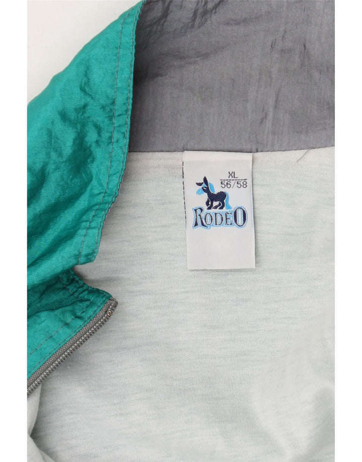 Rodeo Mens Tracksuit Top Jacket XL Grey Colourblock Polyamide