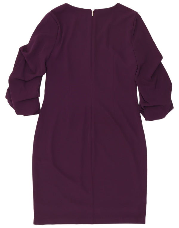 Dkny Womens 3/4 Sleeve Sheath Dress US 6 Medium Purple
