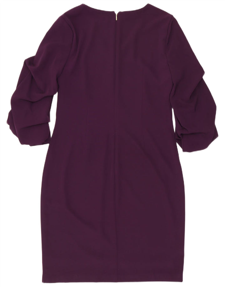 Dkny Womens 3/4 Sleeve Sheath Dress US 6 Medium Purple