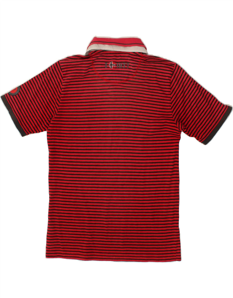 HELLY HANSEN Mens Polo Shirt Small Red Striped Cotton | Vintage Helly Hansen | Thrift | Second-Hand Helly Hansen | Used Clothing | Messina Hembry 