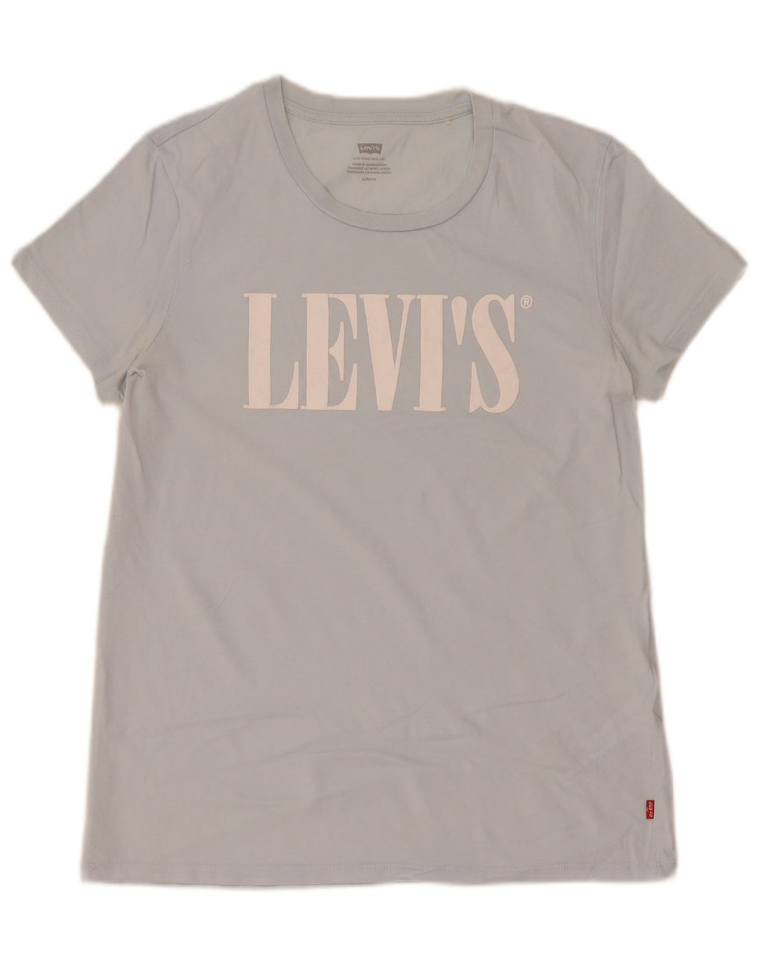 Levi's Mens Graphic T-Shirt Top UK 10 Small Blue Cotton