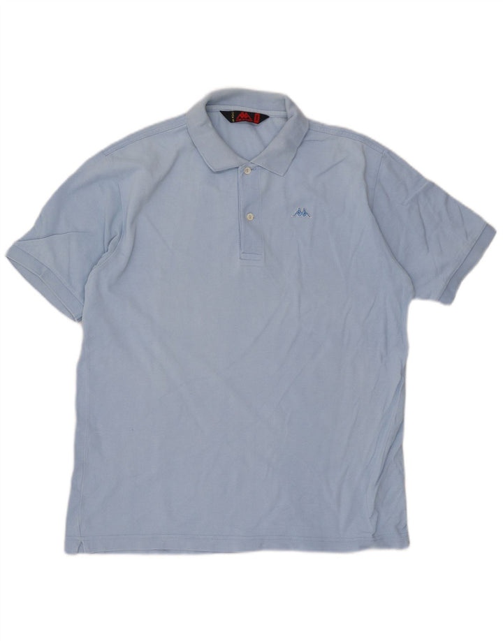 Kappa Mens Polo Shirt Large Blue Cotton