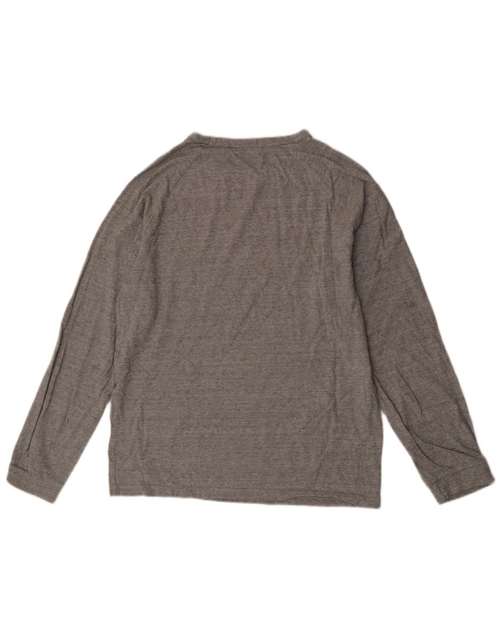 French Connection Mens Top Long Sleeve Medium Grey Flecked Cotton