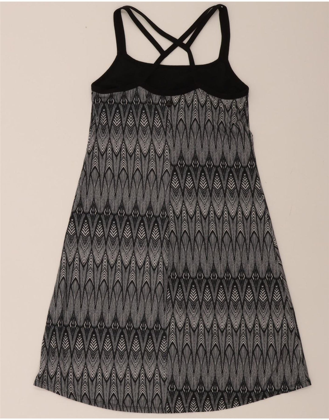 PRANA Womens Slip Dress UK 8 Small Grey Geometric Vintage Prana and Second-Hand Prana from Messina Hembry 