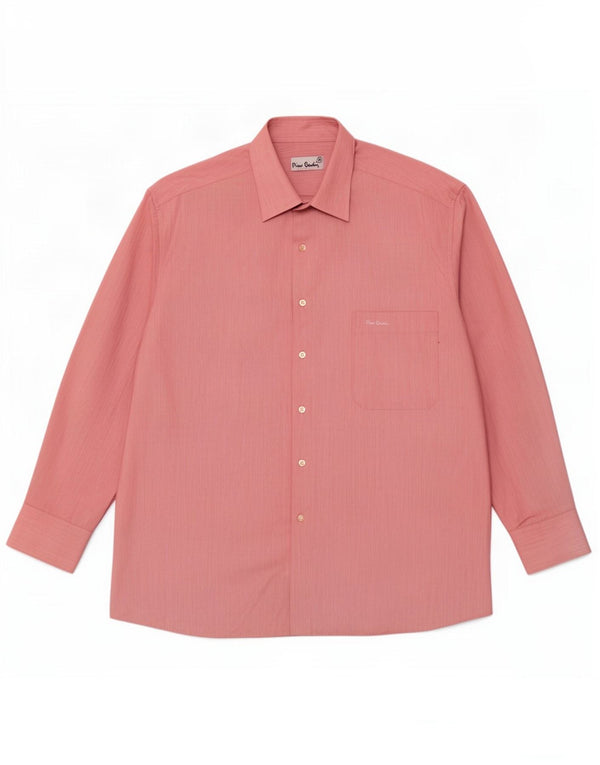 Pierre Cardin Mens Shirt Size 41 Medium Pink Polyester