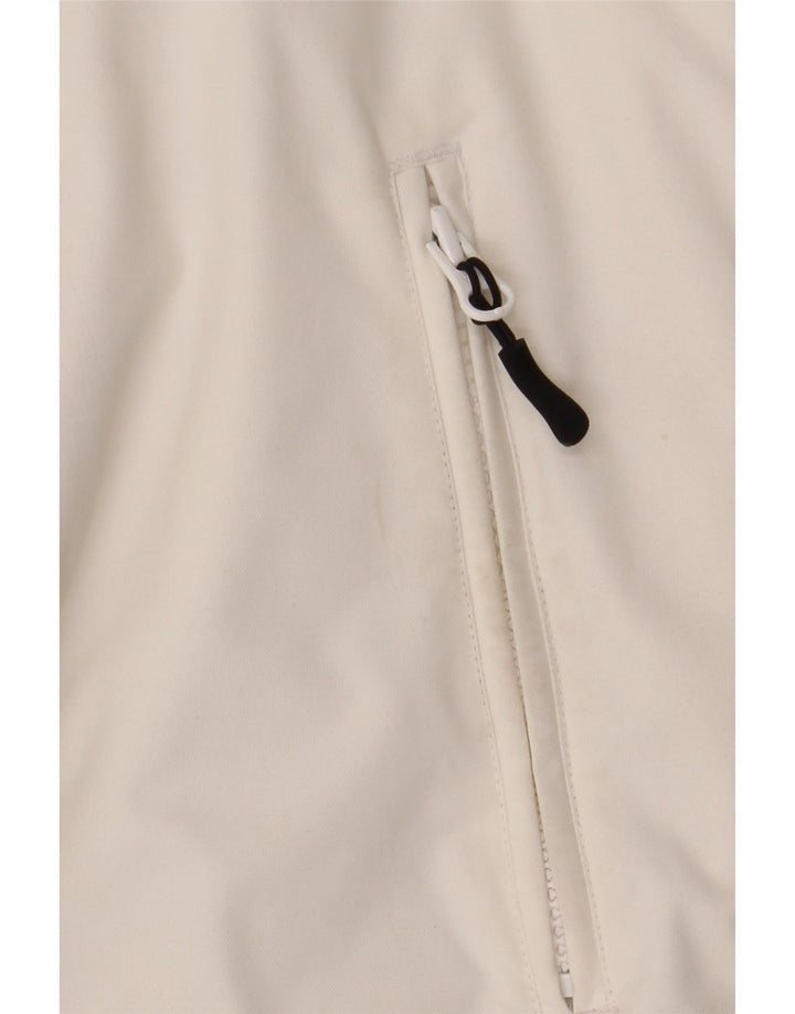 Adidas Mens Hooded Padded Jacket UK 38 Medium White Nylon