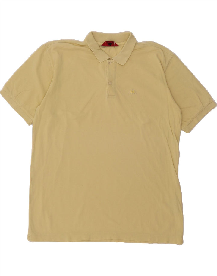 KAPPA Mens Polo Shirt XL Yellow Cotton Vintage Kappa and Second-Hand Kappa from Messina Hembry 