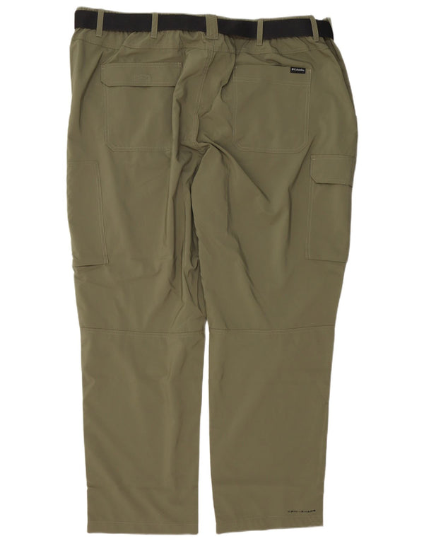 Columbia Mens Straight Cargo Trousers W54 L32 Khaki Polyester